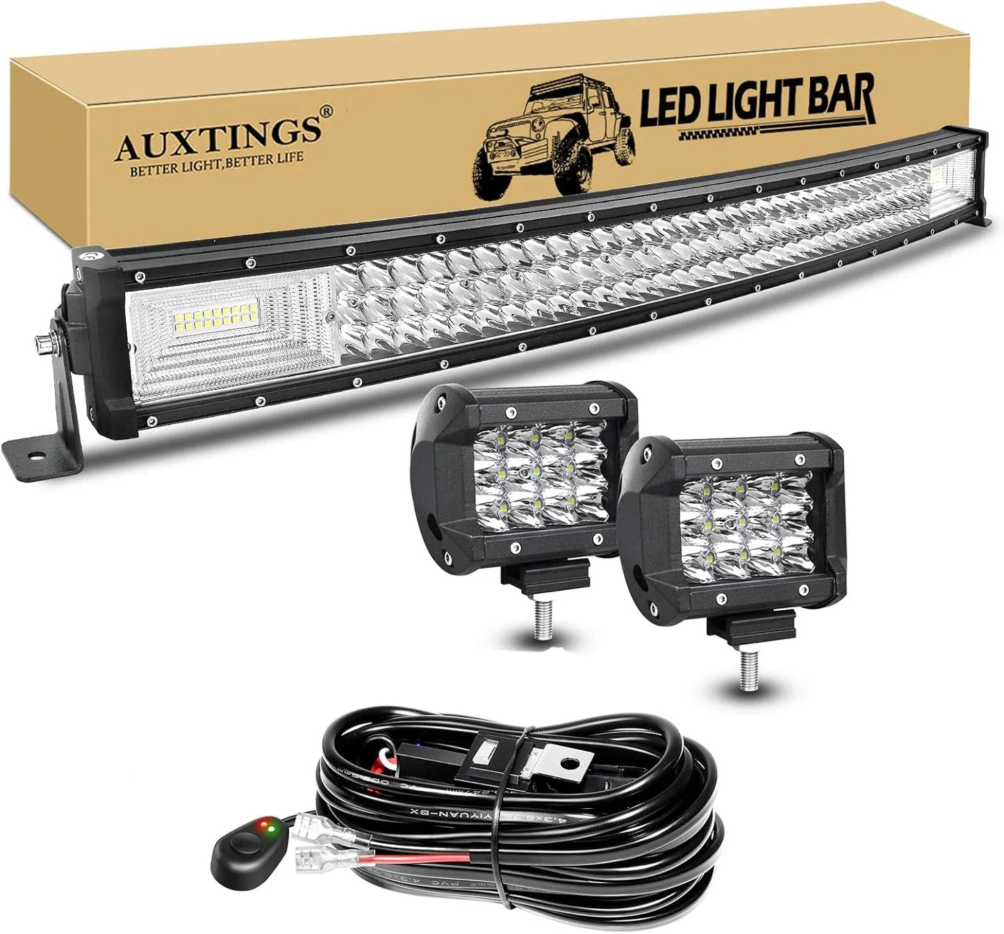 Auxtings Off Road LED Light Bar With 2X36W Kit 12V