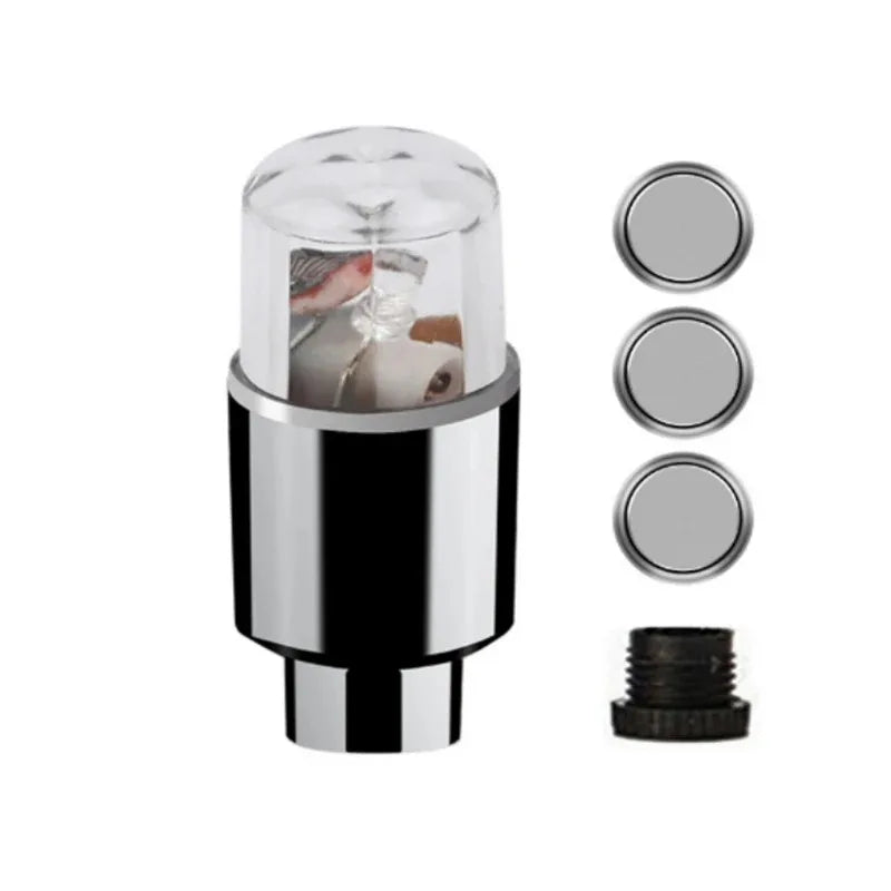 Durable Tire Valve Cap Lights For Cars Motorcycles Bicycles