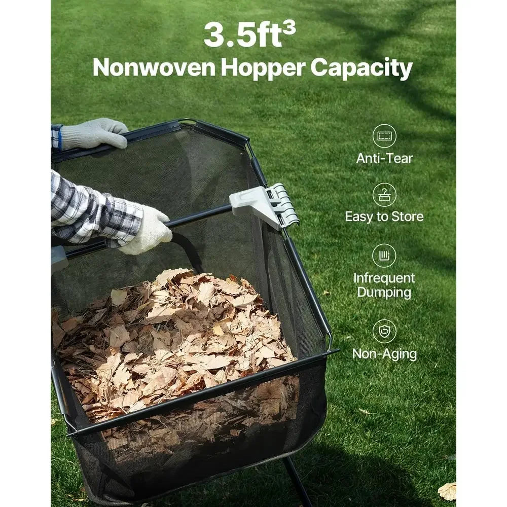 Heavy Duty Lawn Sweeper With Steel Mesh Bag And Brushes