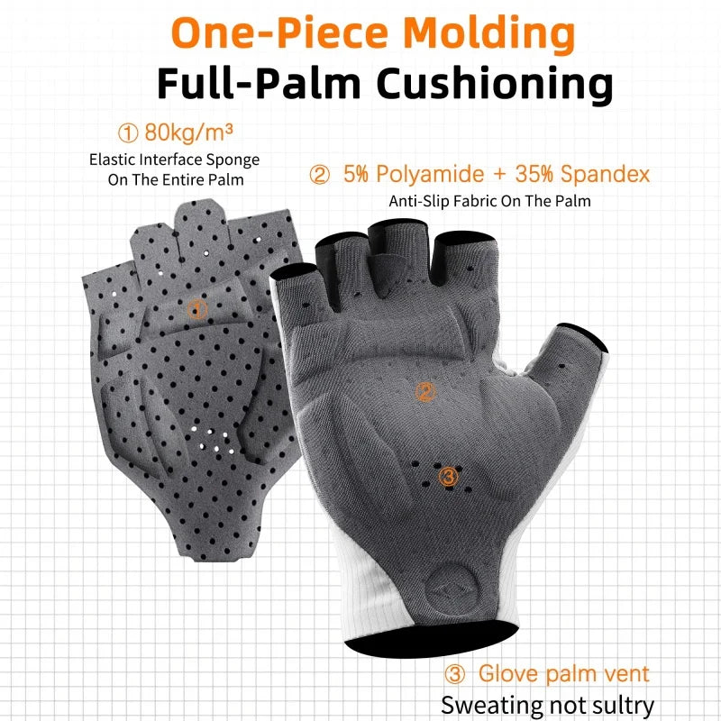 West Biking Aero Cycling Gloves Elastic Interface Ultra Palm Shock Absorbing