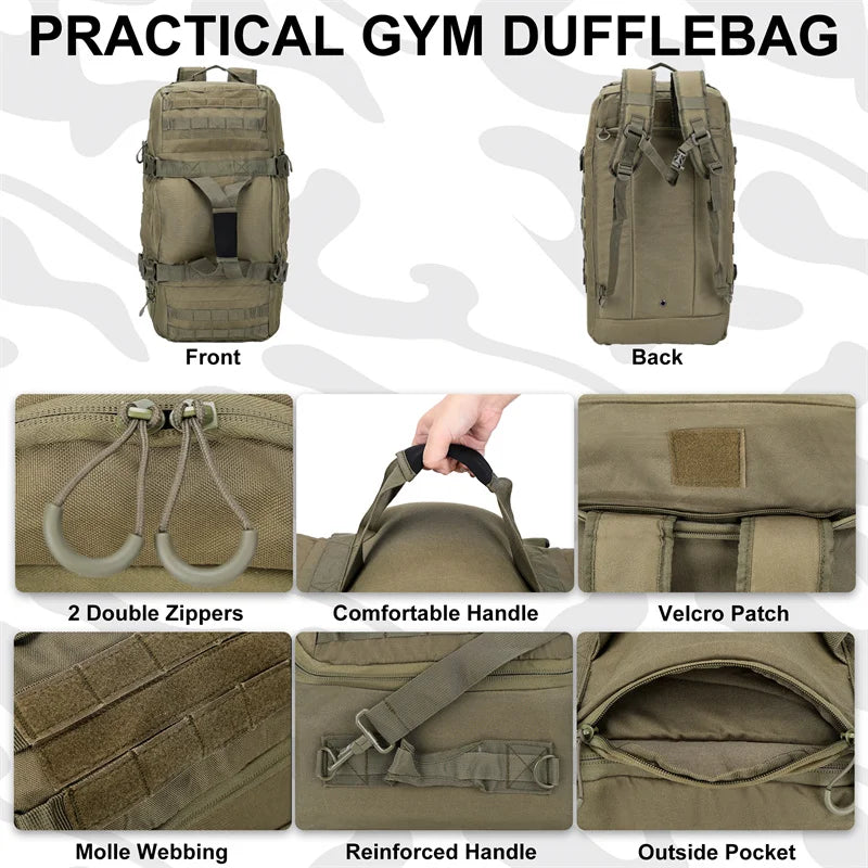 LQARMY Molle Tactical Backpack For Outdoor Hiking Camping Travel