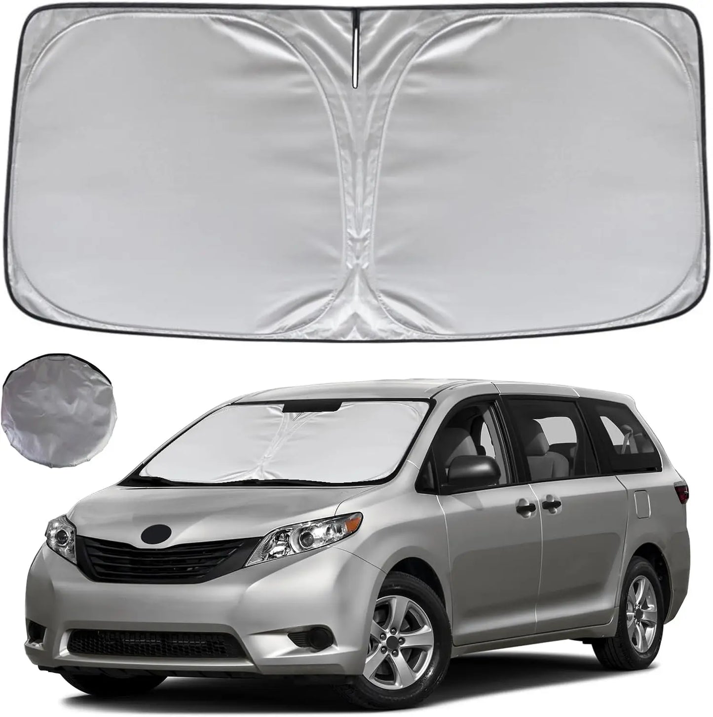 Toyota Sienna Foldable Front Window Sunshade Custom Fit