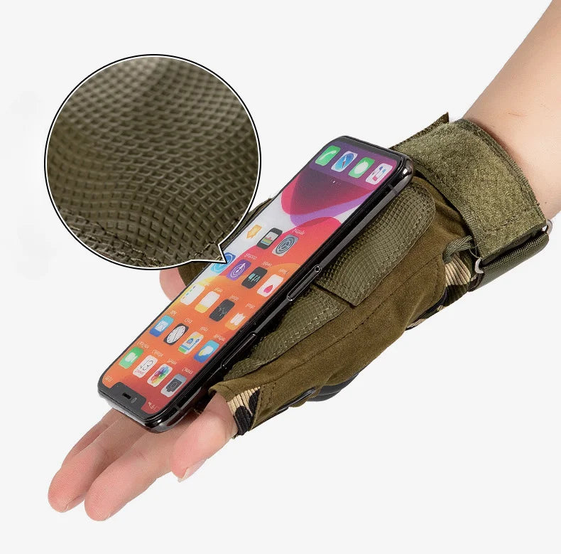 Unisex Tactical Motorcycle Gloves Knuckle Protection Full Finger Cycling