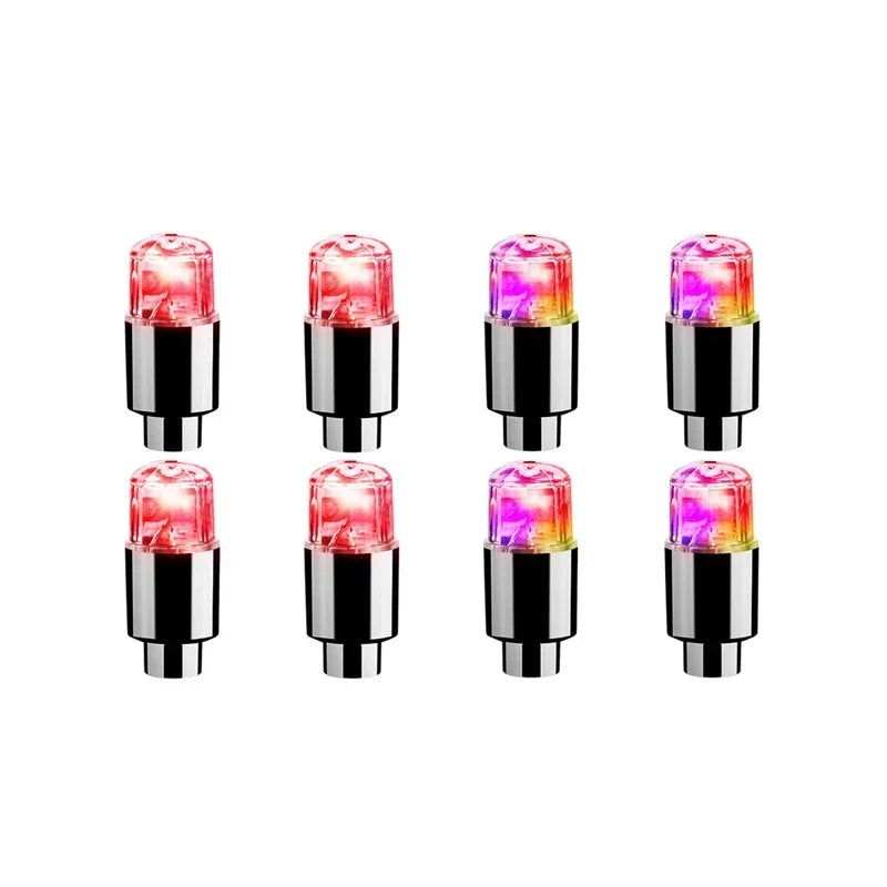 Durable Tire Valve Cap Lights For Cars Motorcycles Bicycles