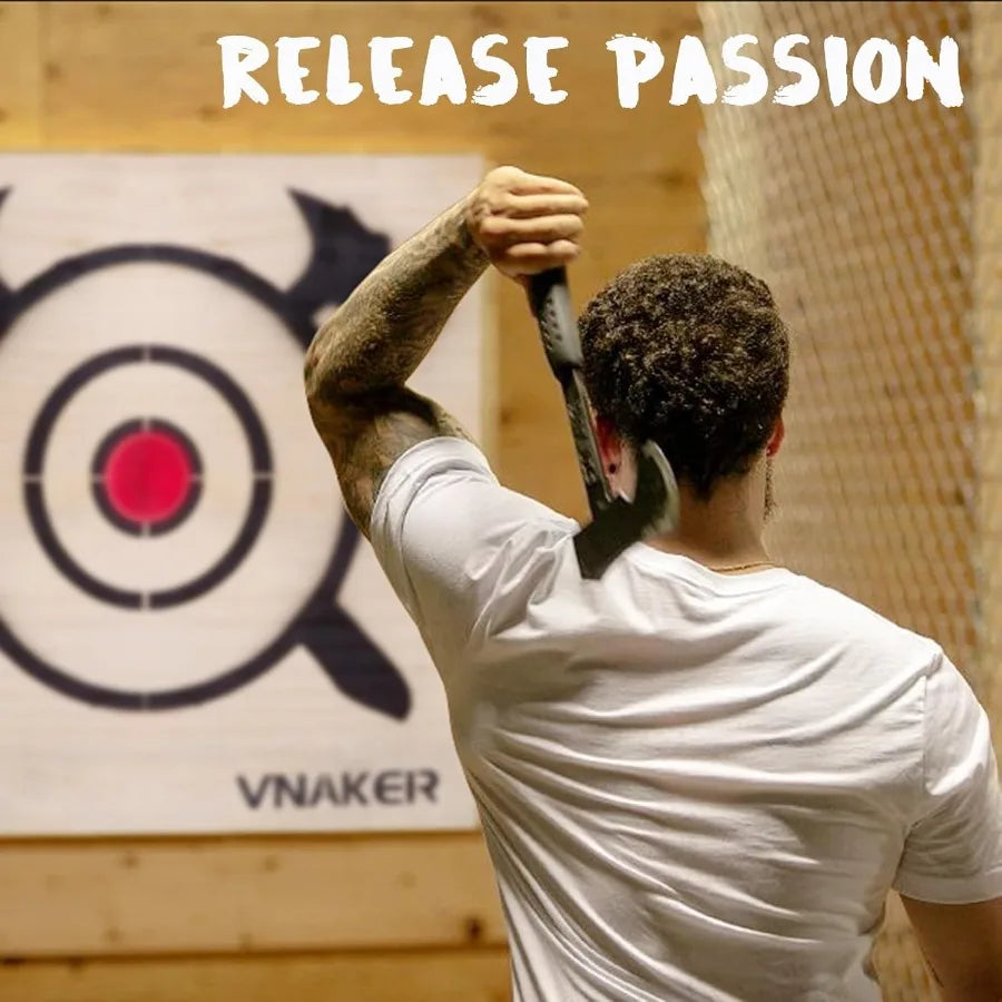 Axe And Knife Throwing Wooden Target With Steel Chain