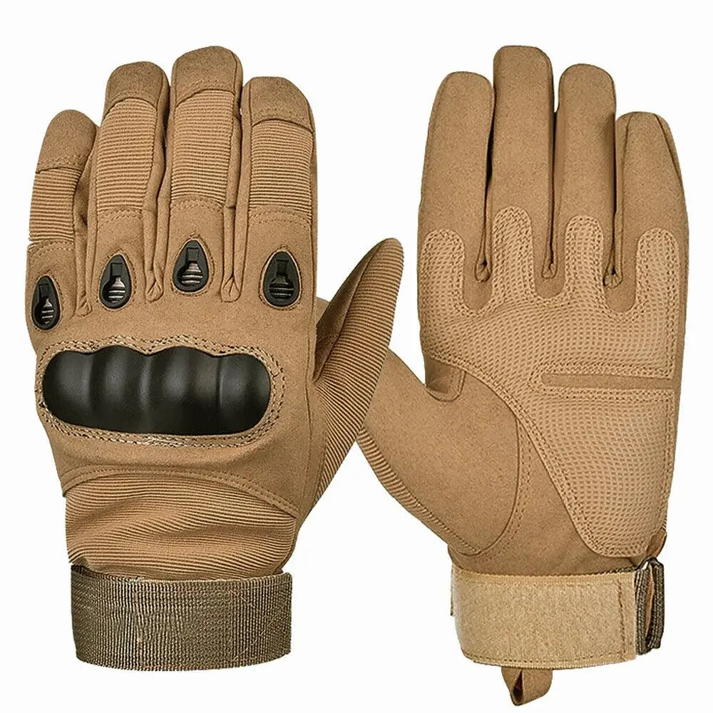Unisex Tactical Motorcycle Gloves Knuckle Protection Full Finger Cycling