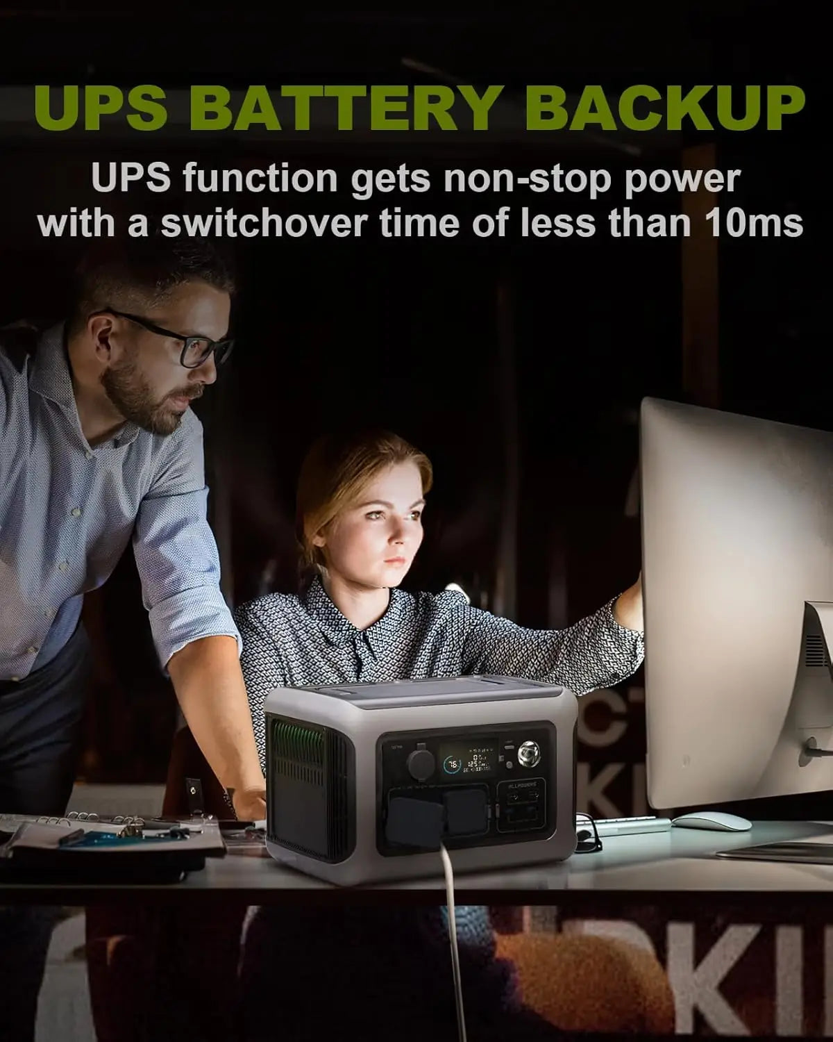 ALLPOWERS R600 Portable Power Station 299Wh LiFePO4 2x600W AC