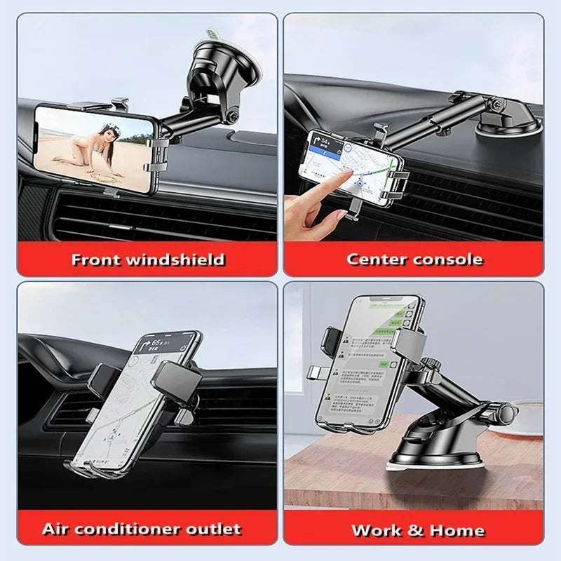 Car Phone Holder Mount Suction Cup Stand for Smartphones
