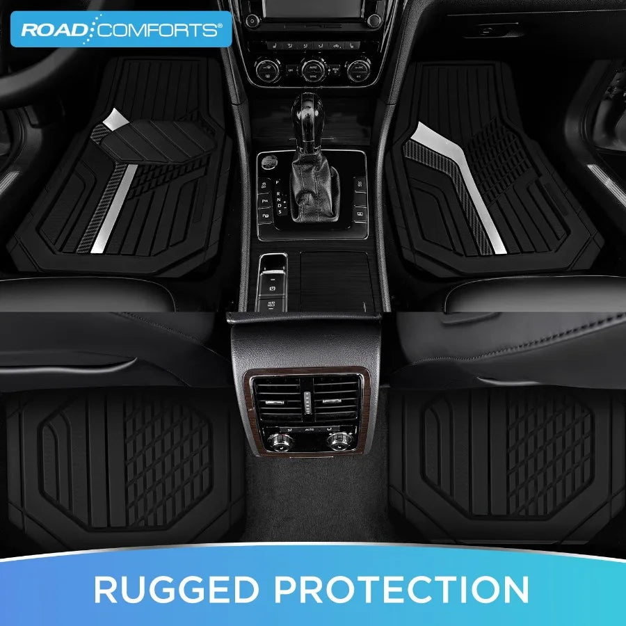 Heavy Duty Car Floor Mats Rubber Non Slip Universal Fit