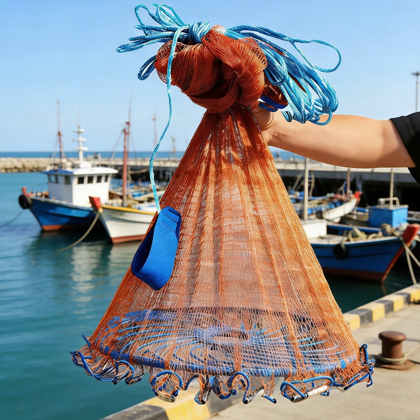 Hand Throwing Cast Net For Bait Fishing