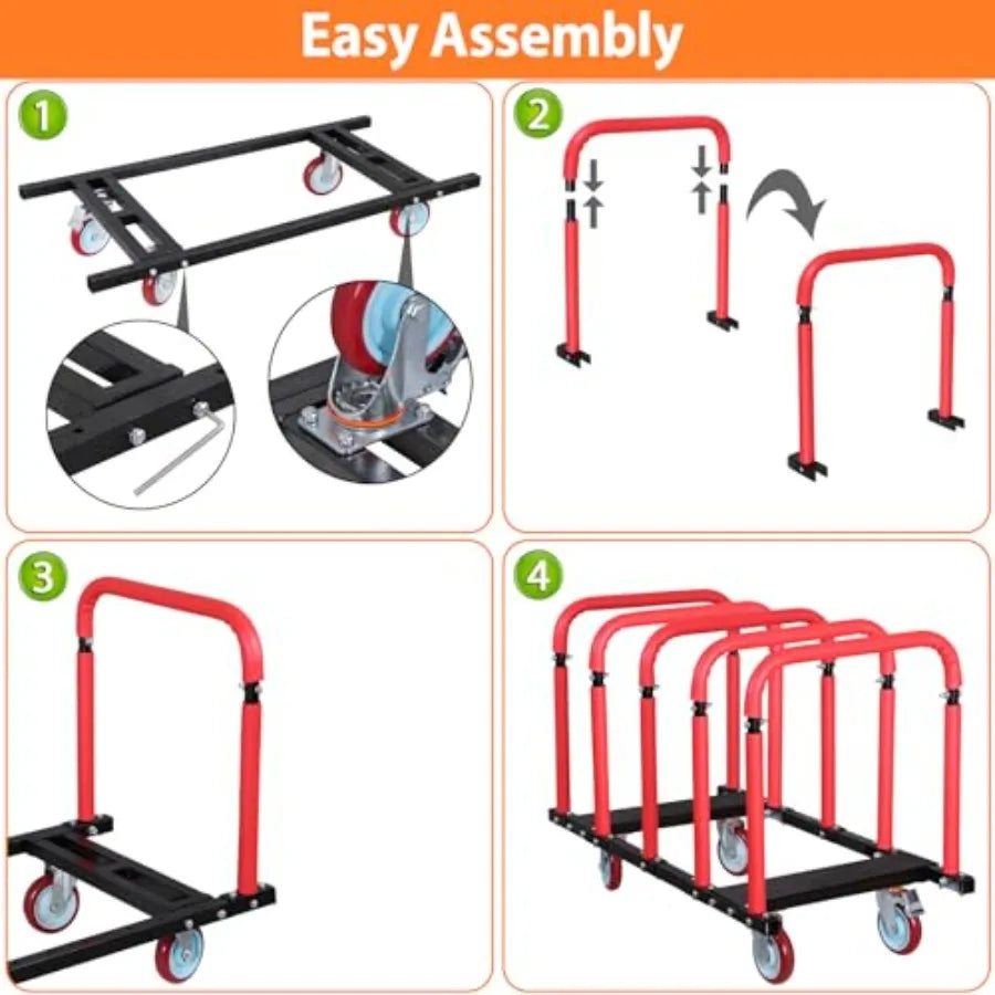 Heavy Duty Door Holder Cart Sliding Hanger And Five Wheels