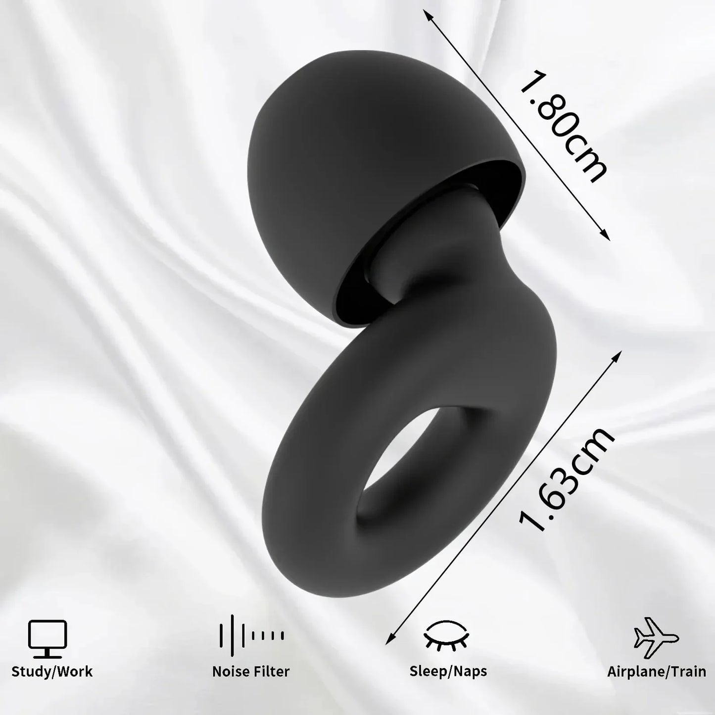 Quiet Ear Plugs For Noise Reduction Soft Reusable Hearing Protection