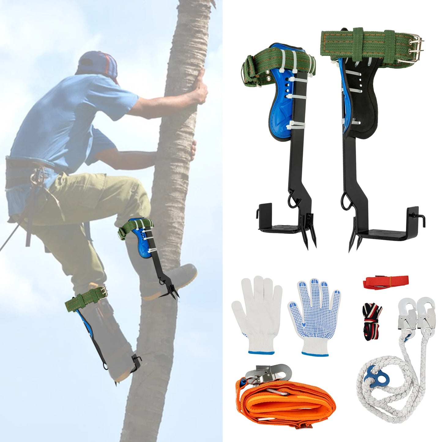 Tree Climbing Kit With Safety Belt Rope For Fruit Picking