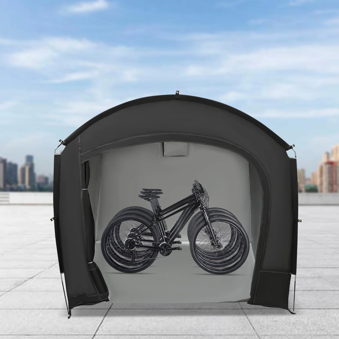 Bike Storage Shed For 1-4 Bikes Portable Waterproof Shelter