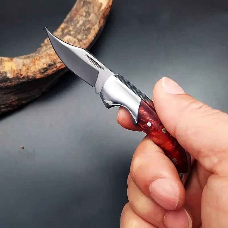 Doom Blade Mini Folding Knife Stainless Steel Pocket Keychain