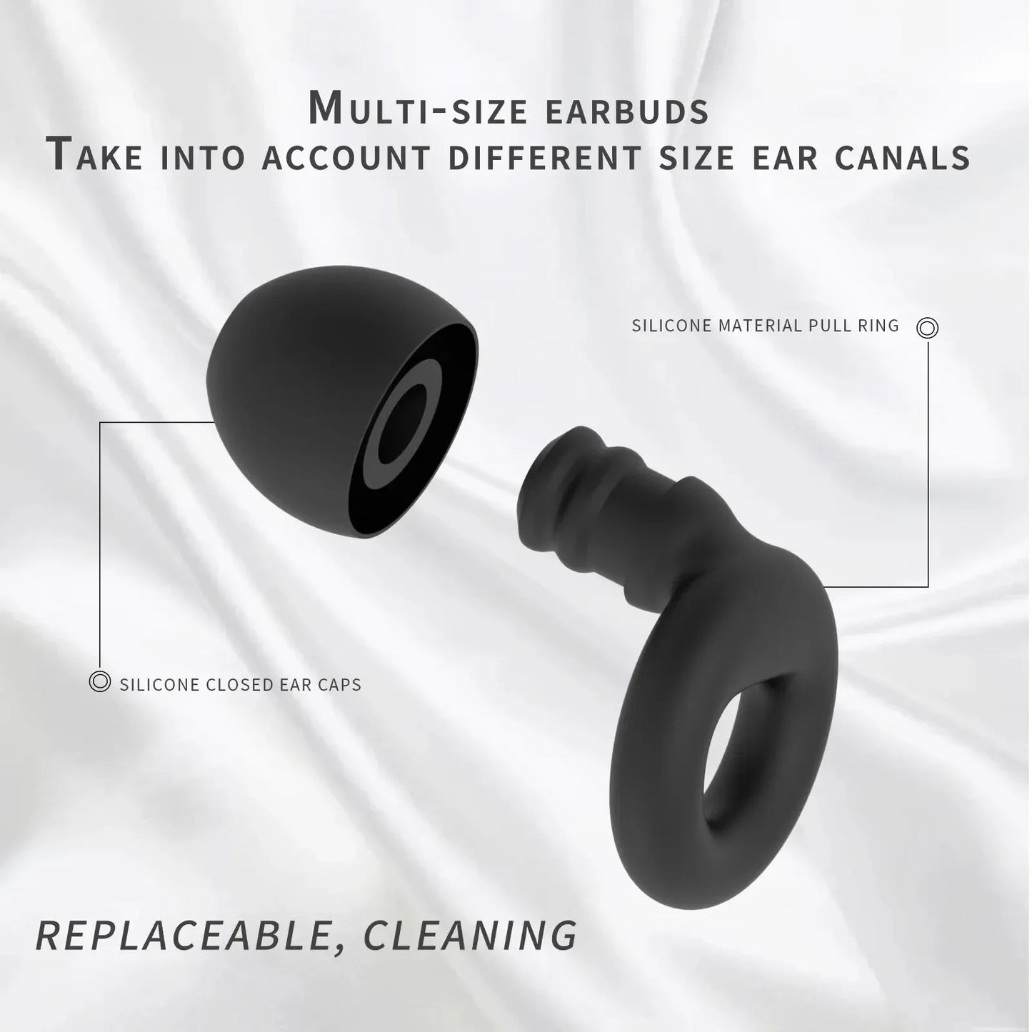 Quiet Ear Plugs For Noise Reduction Soft Reusable Hearing Protection