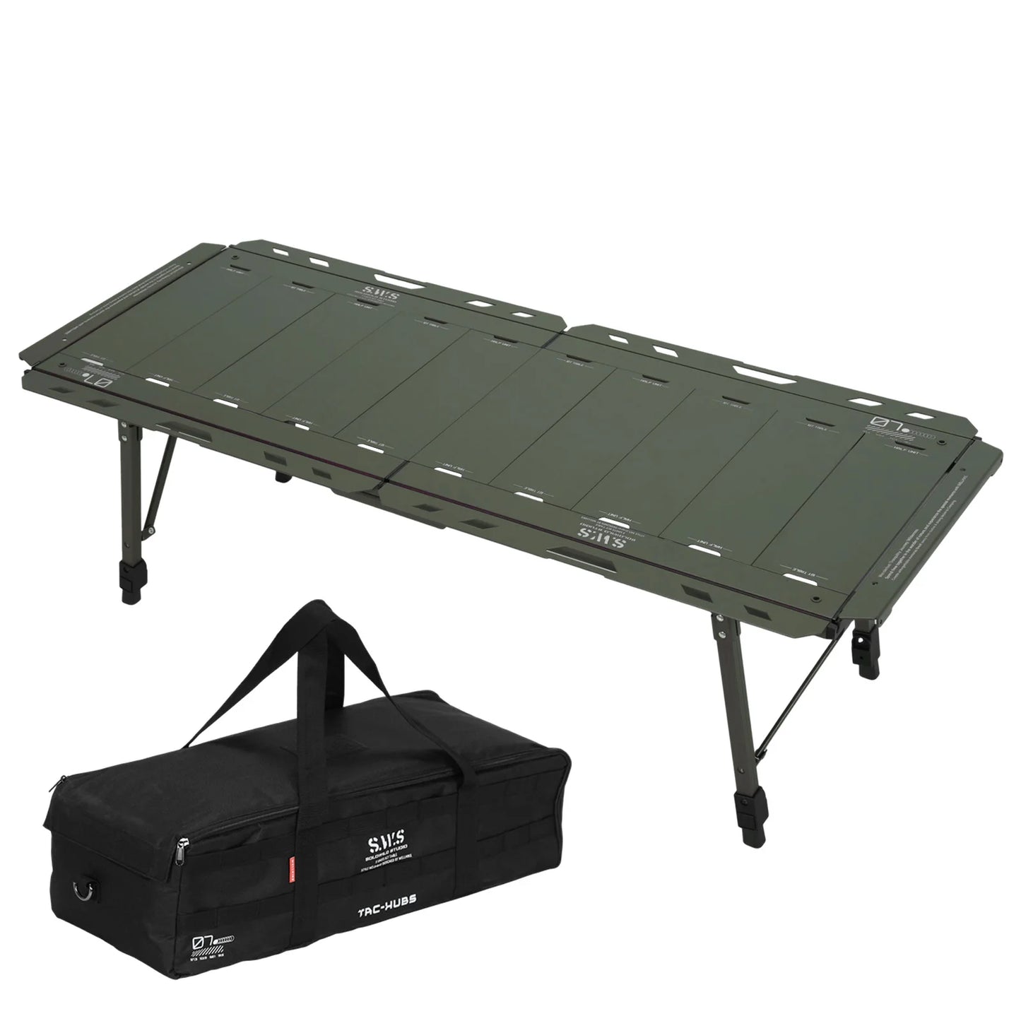 Foldable Camping Table With Adjustable Height Legs 120kg Load Capacity