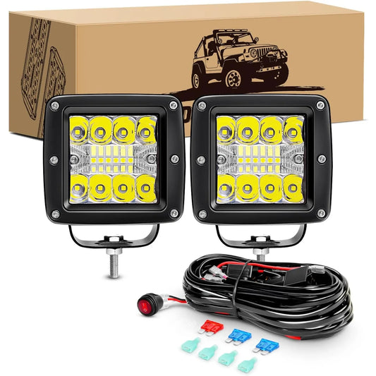 Nilight LED Pods 42W Driving Lights Spot Flood Offroad