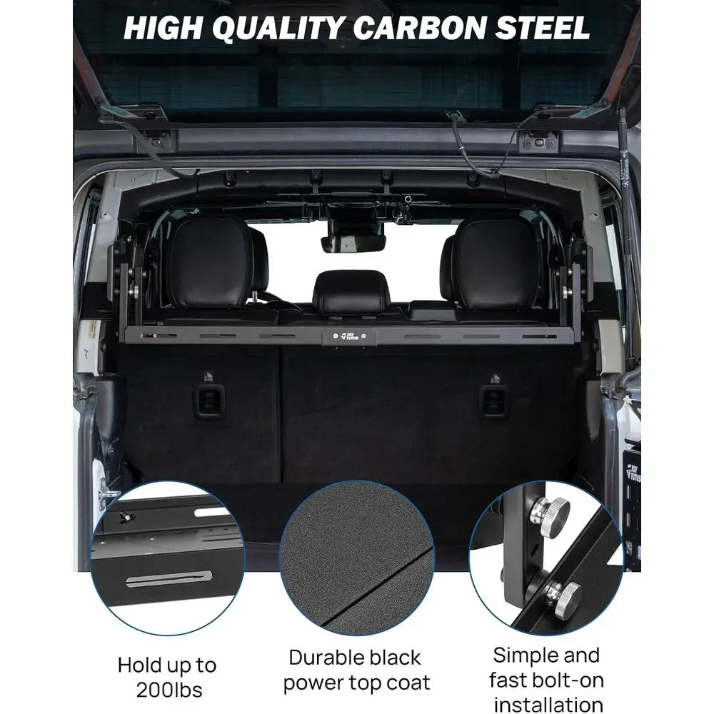 Wrangler JL Cargo Rack Basket 350 Lbs Adjustable Height