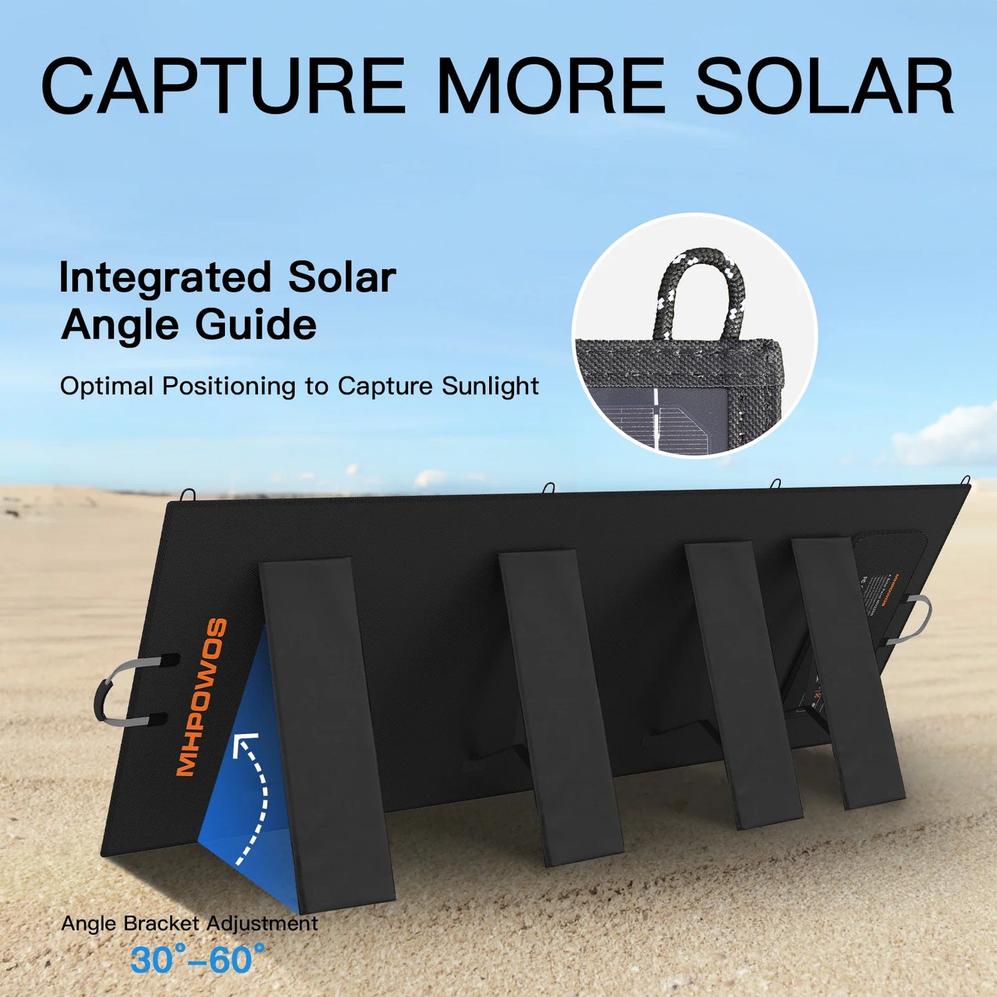 MHPOWOS 400W Portable Foldable Solar Panel Power Backup For Outdoor Activities