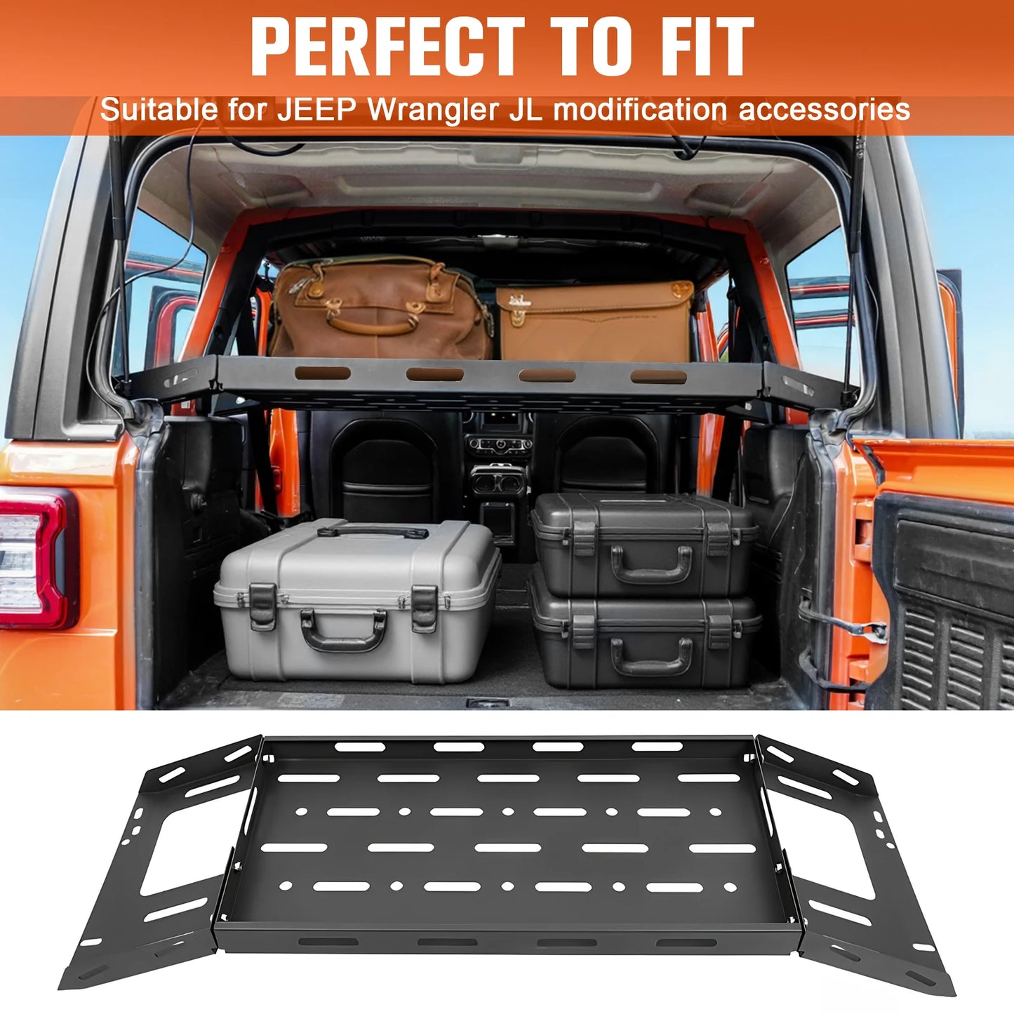 Shunmaii Interior Storage Luggage Carrier for Jeep Wrangler JL