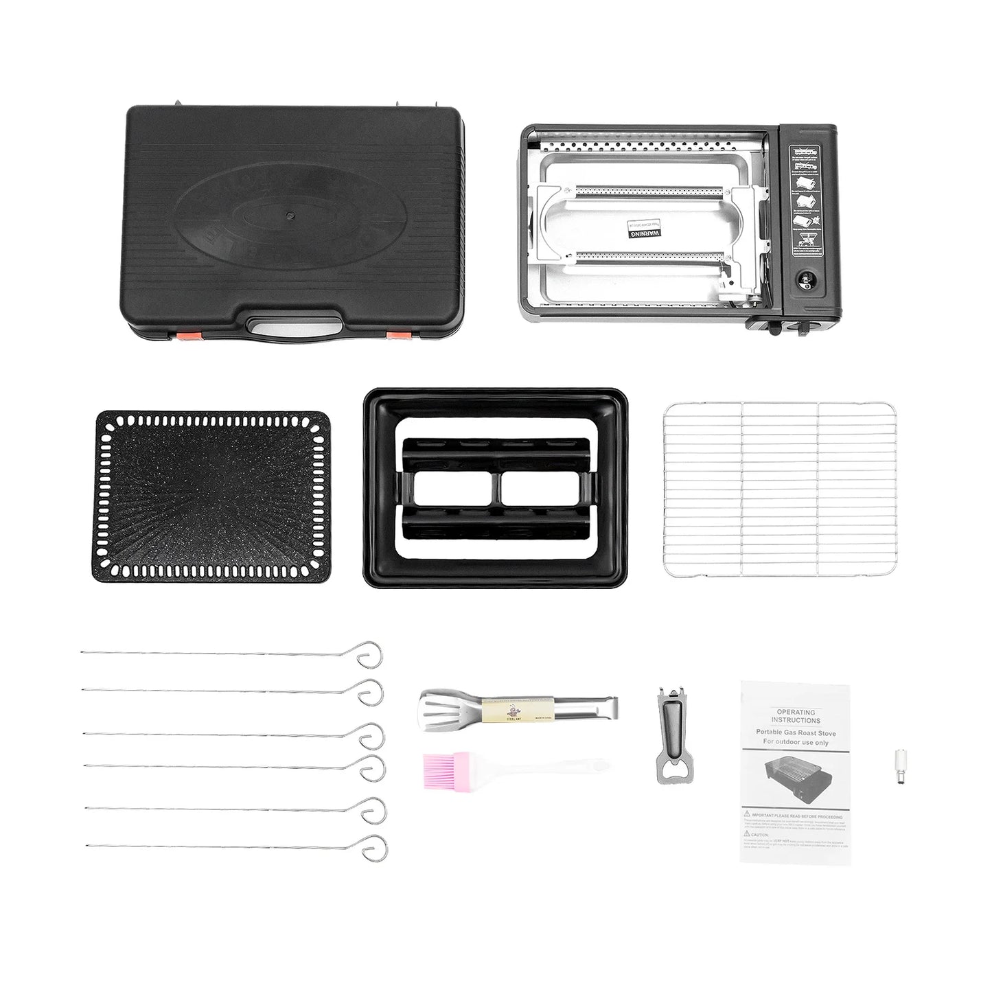 Portable Camping Butane Gas Stove With Ignition For Outdoor Cooking